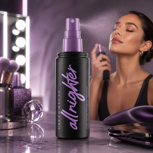 Spray Fijador de Maquillaje — Hasta 16 Horas. Resistente al Agua, Sudor y Calor.